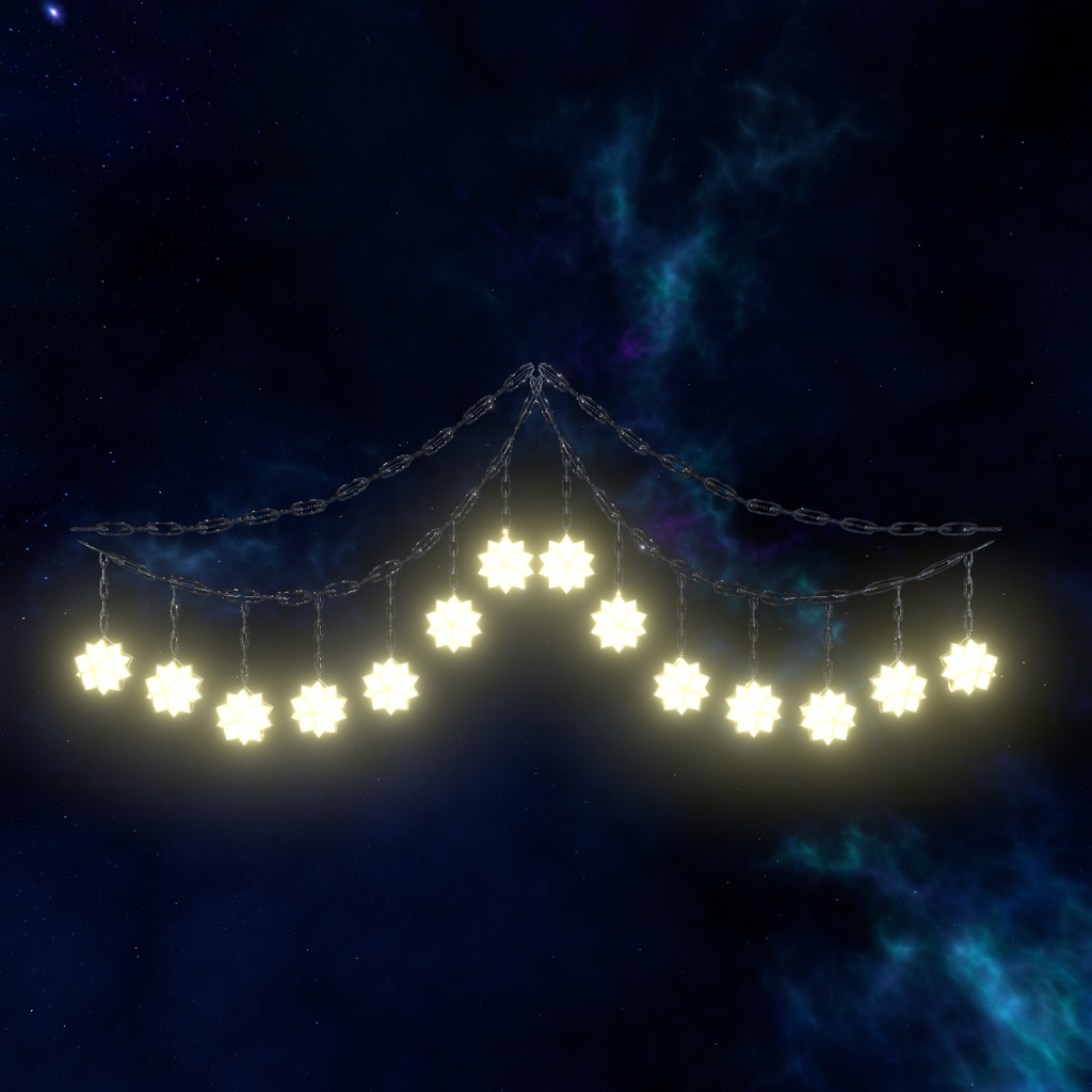 【VRChat想定】夜空インテリア(135点)