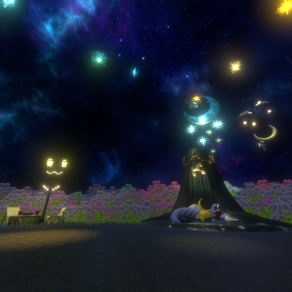 【VRChat想定】夜空インテリア(135点)