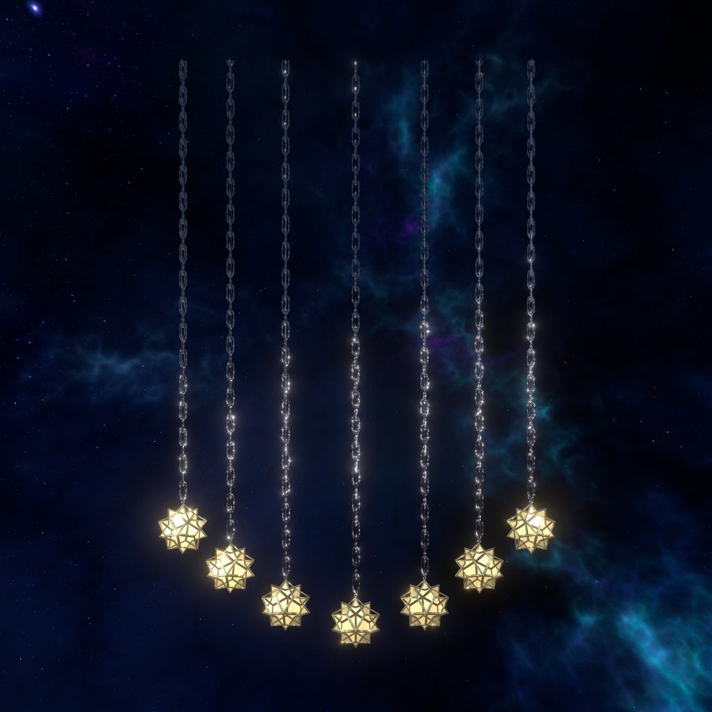 【VRChat想定】夜空インテリア(135点)