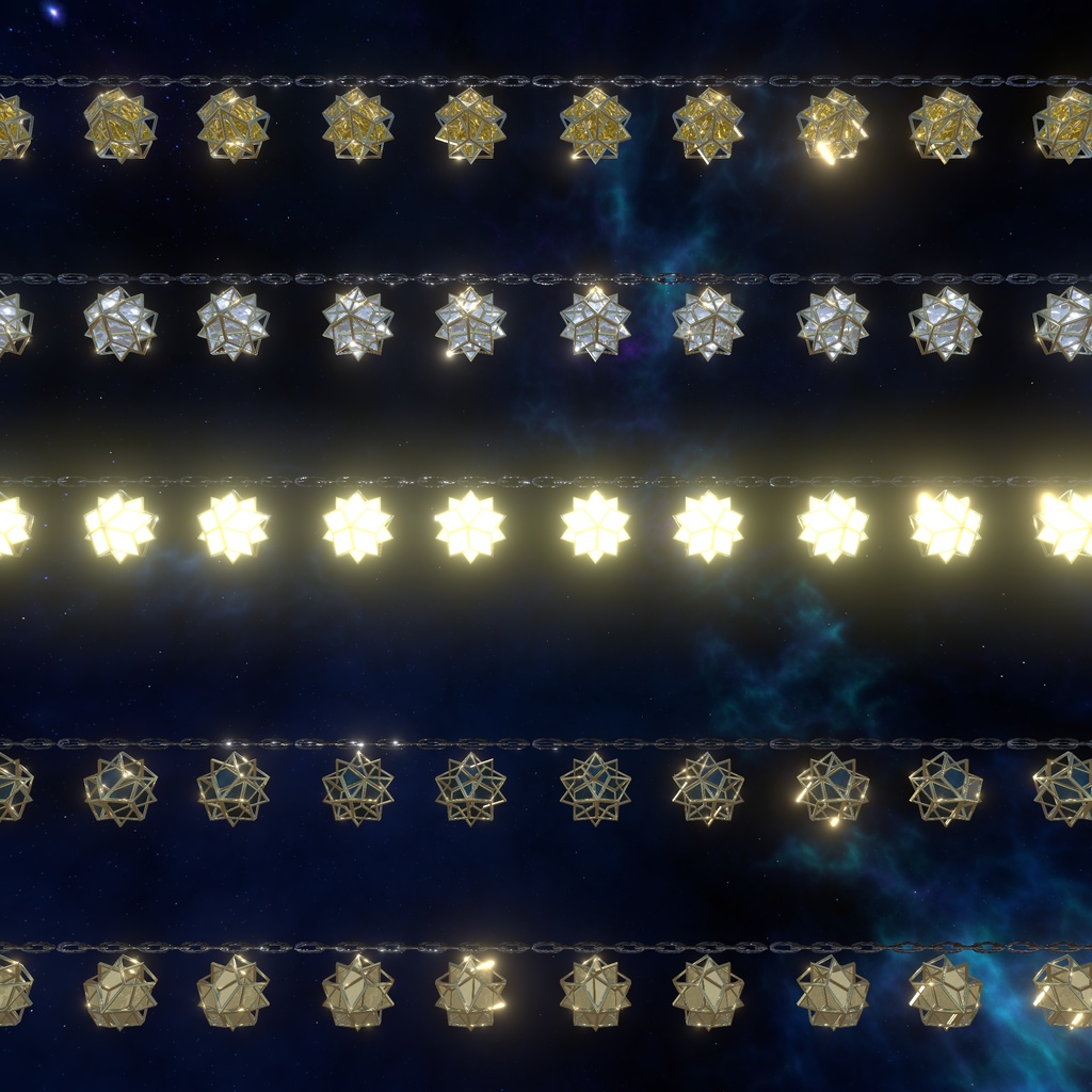 【VRChat想定】夜空インテリア(135点)