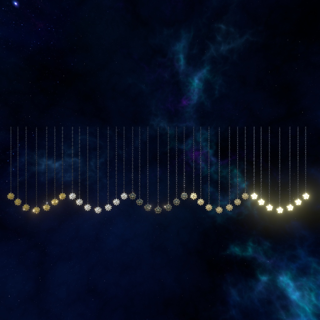 【VRChat想定】夜空インテリア(135点)