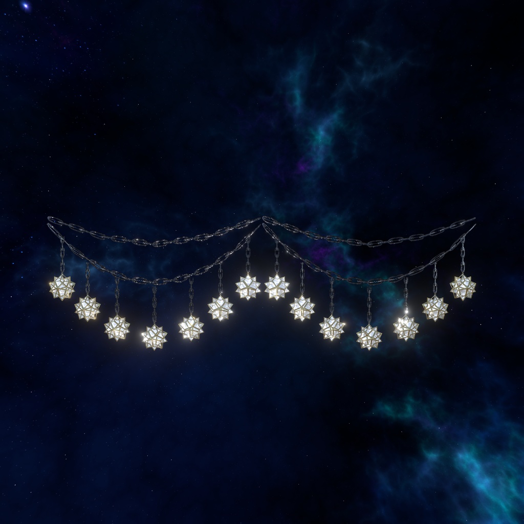 【VRChat想定】夜空インテリア(135点)