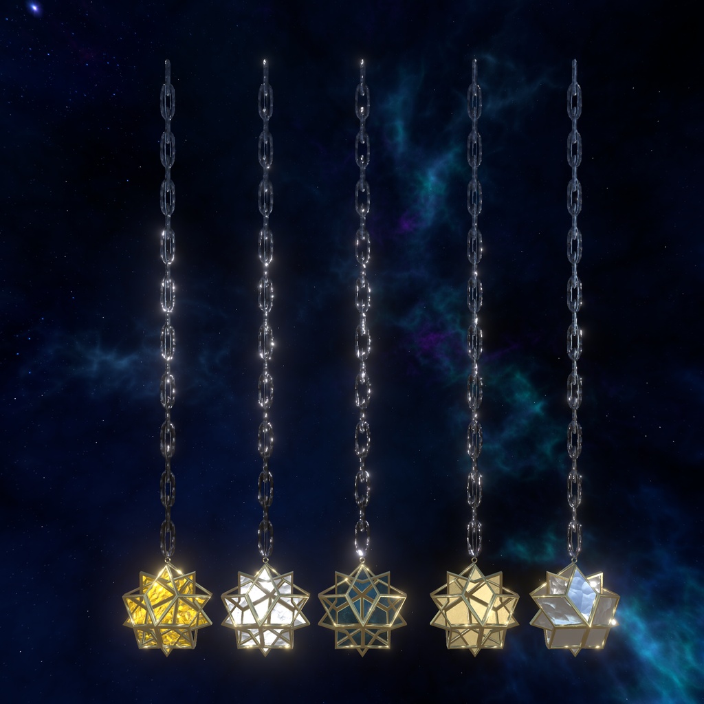 【VRChat想定】夜空インテリア(135点)