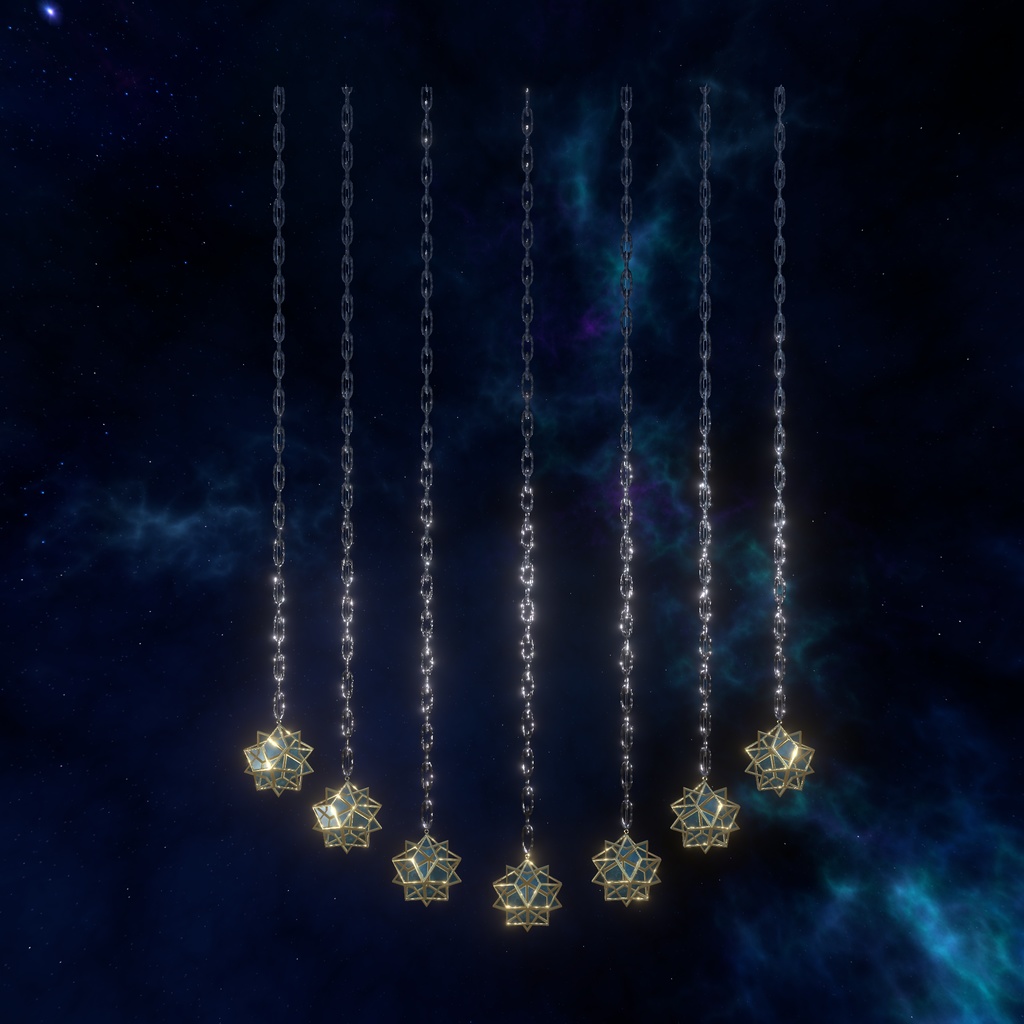 【VRChat想定】夜空インテリア(135点)