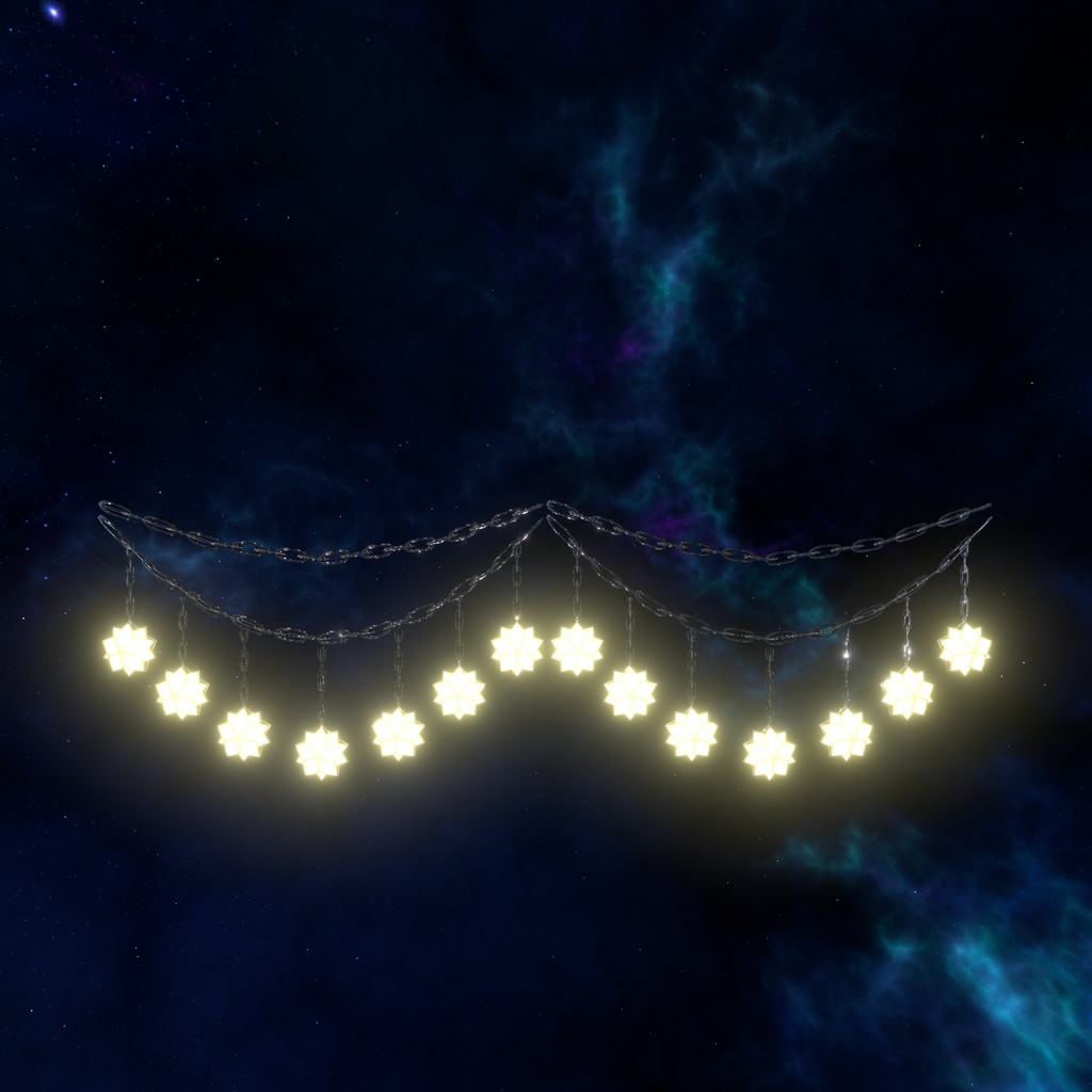 【VRChat想定】夜空インテリア(135点)