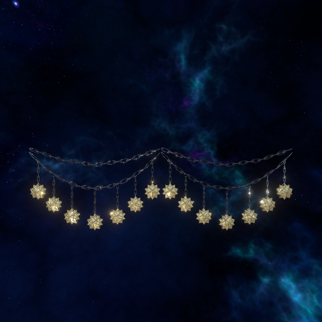 【VRChat想定】夜空インテリア(135点)