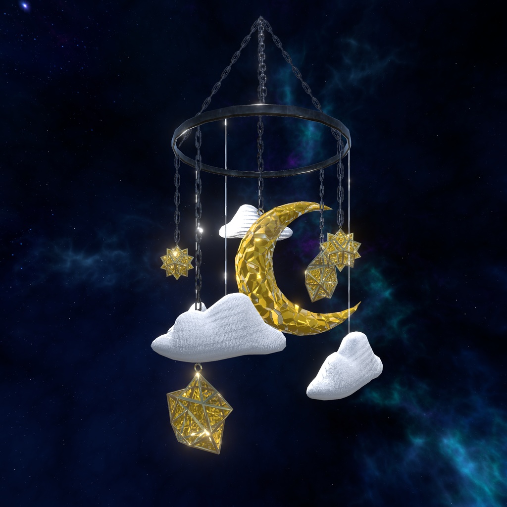 【VRChat想定】夜空インテリア(135点)