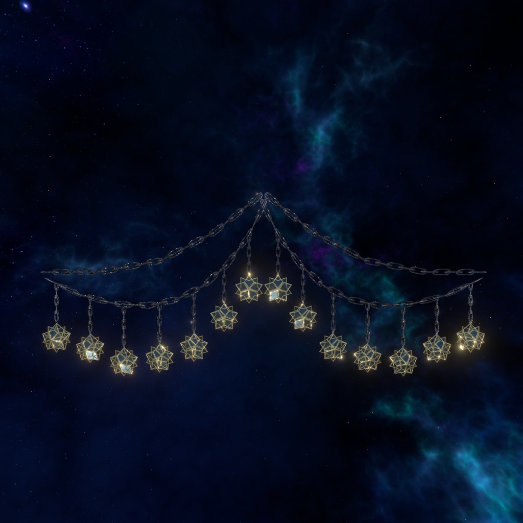 【VRChat想定】夜空インテリア(135点)