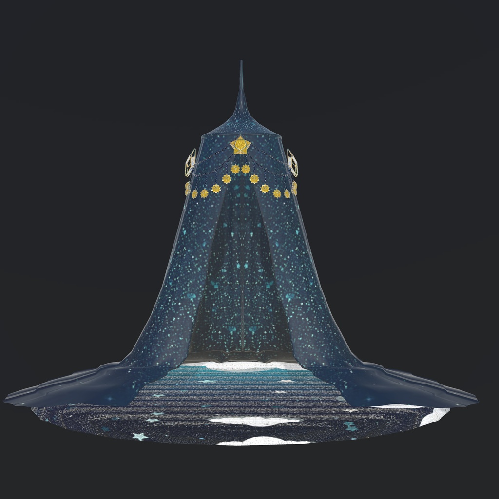 【VRChat想定】夜空インテリア(135点)