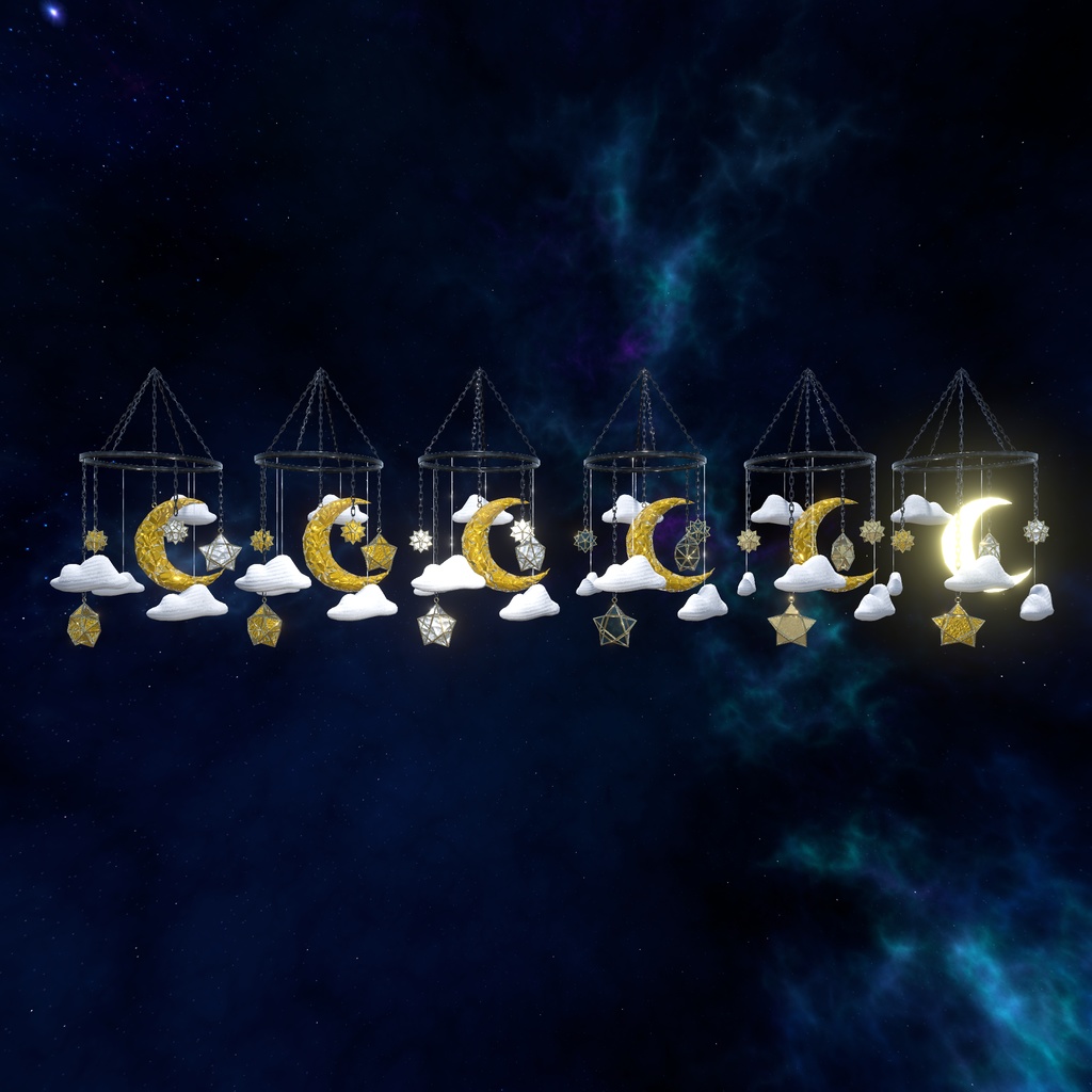 【VRChat想定】夜空インテリア(135点)