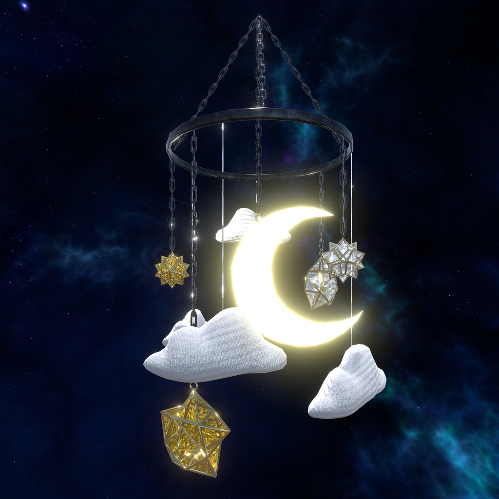 【VRChat想定】夜空インテリア(135点)