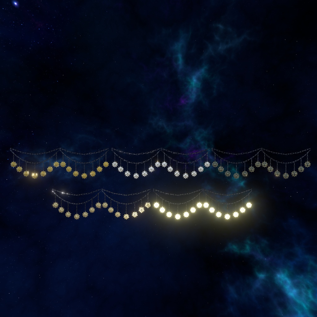 【VRChat想定】夜空インテリア(135点)