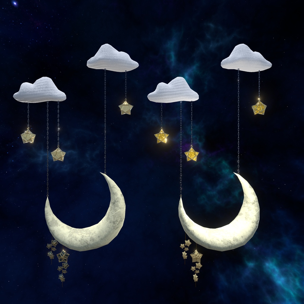 【VRChat想定】夜空インテリア(135点)