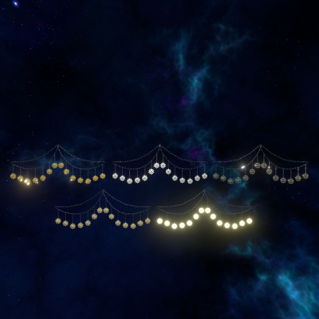 【VRChat想定】夜空インテリア(135点)