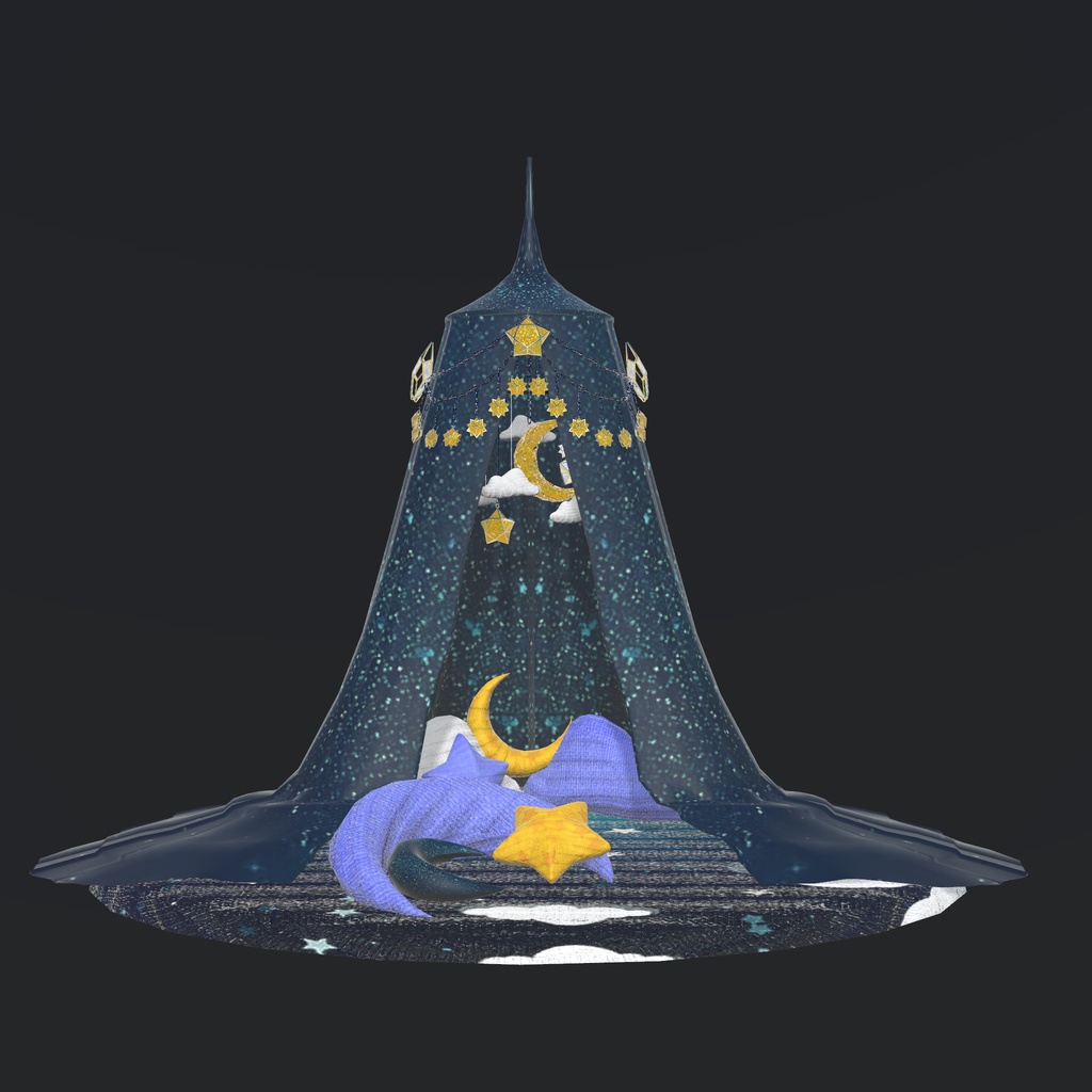 【VRChat想定】夜空インテリア(135点)