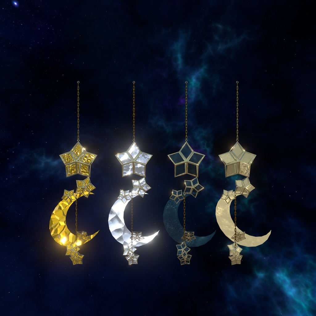 【VRChat想定】夜空インテリア(135点)