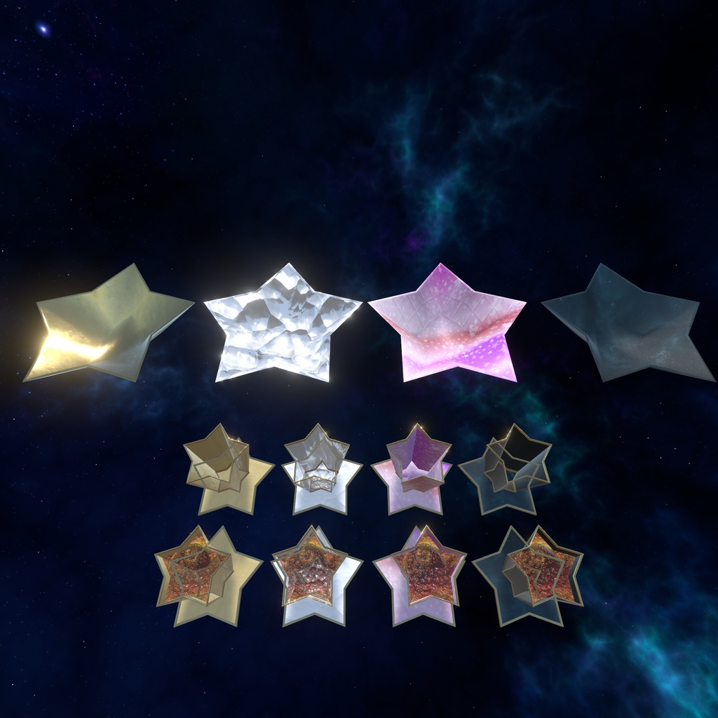 【VRChat想定】夜空インテリア(135点)