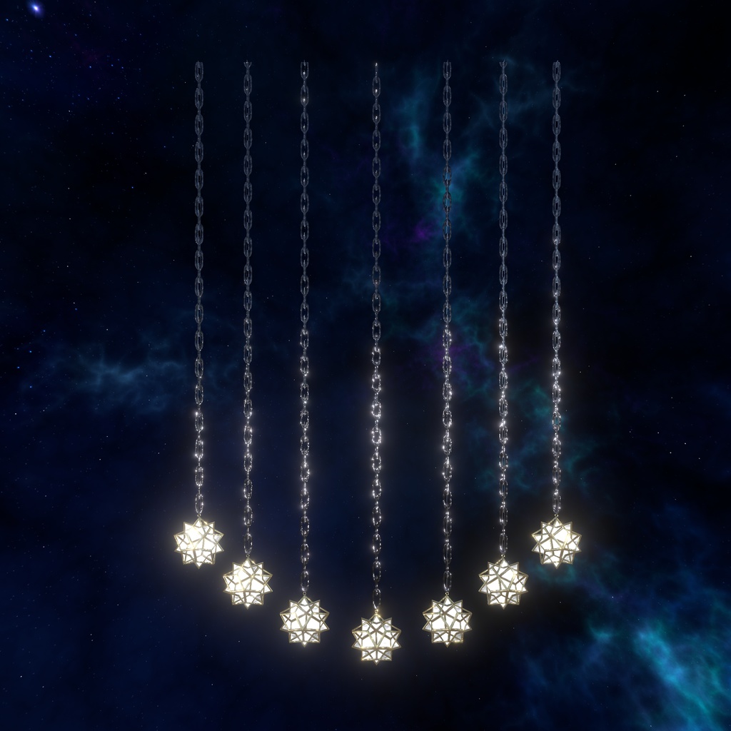 【VRChat想定】夜空インテリア(135点)