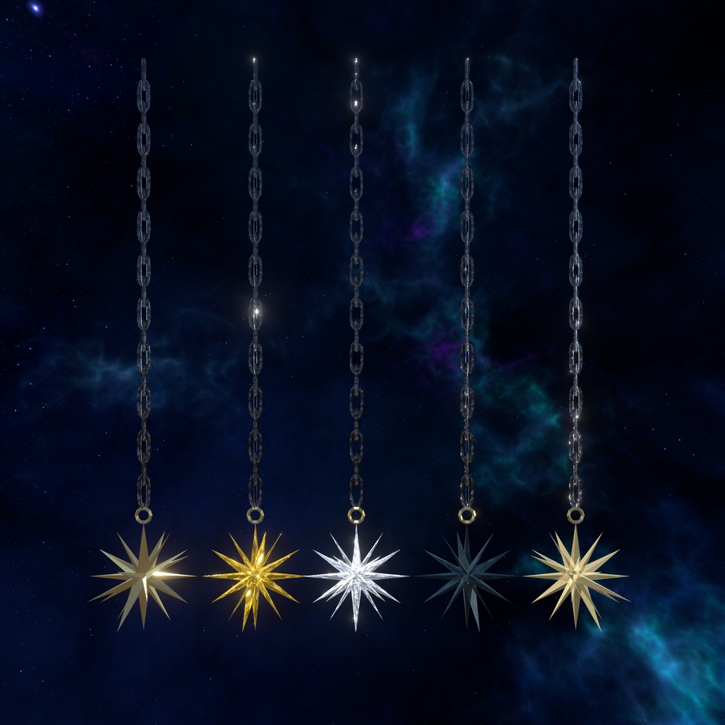 【VRChat想定】夜空インテリア(135点)