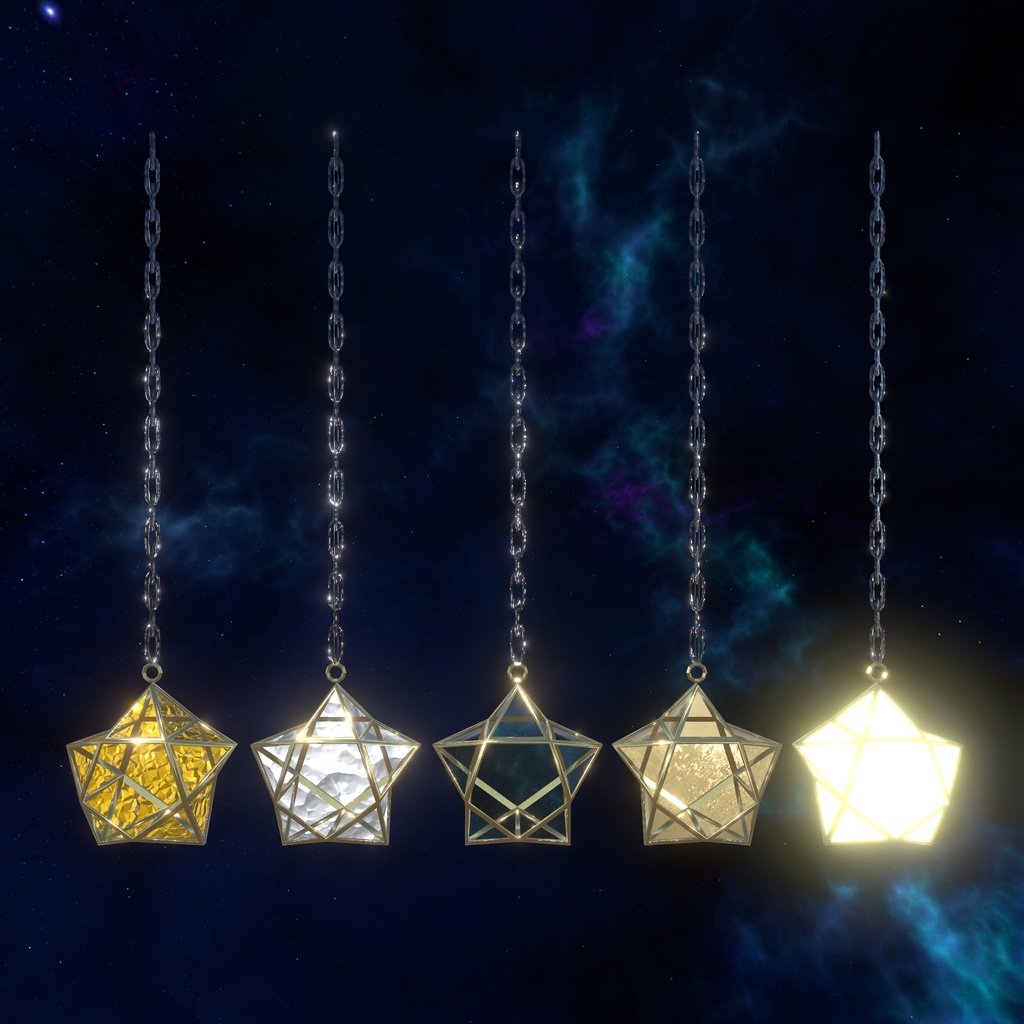 【VRChat想定】夜空インテリア(135点)