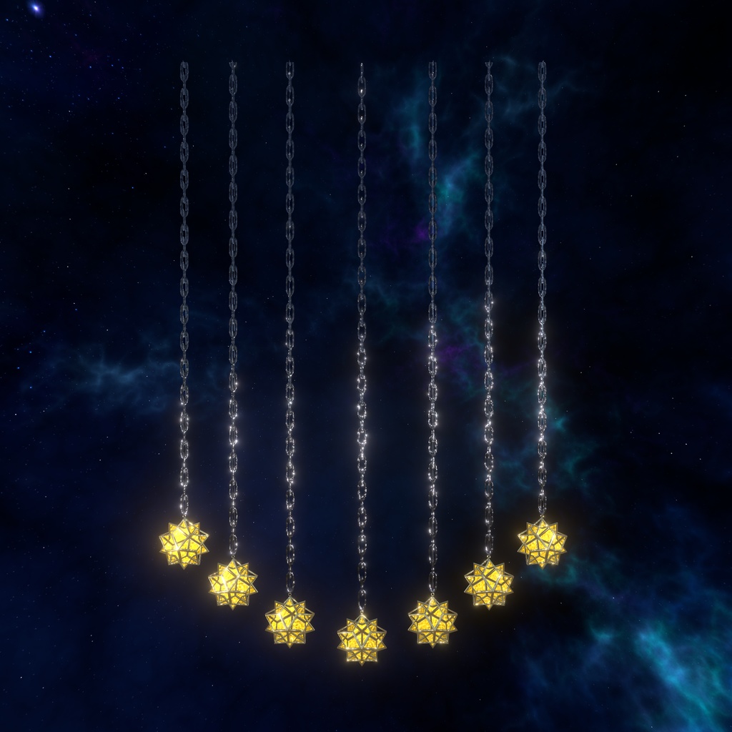 【VRChat想定】夜空インテリア(135点)