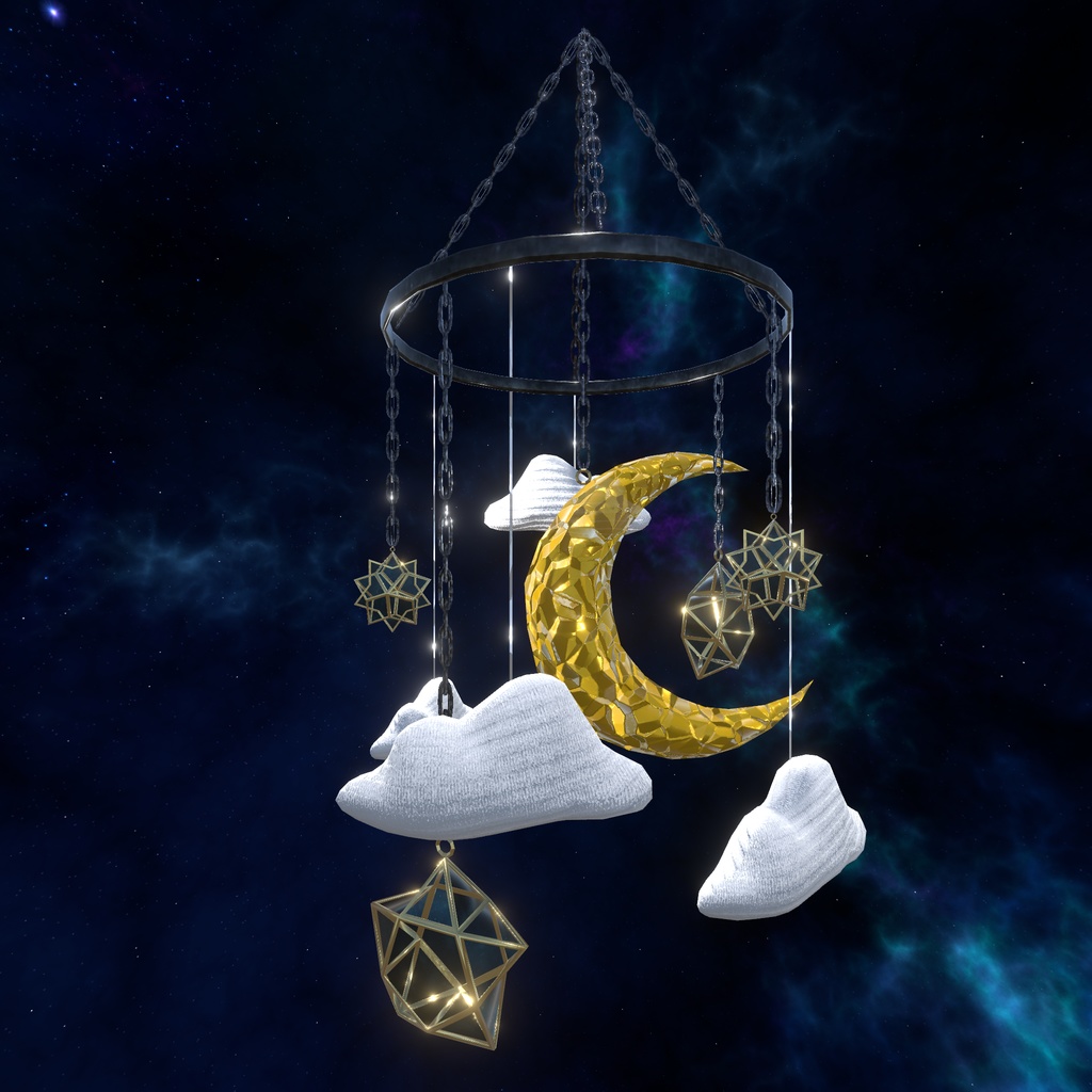 【VRChat想定】夜空インテリア(135点)