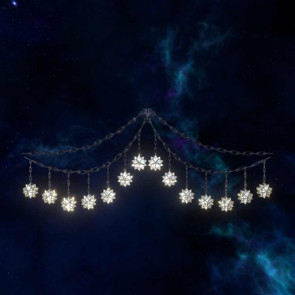 【VRChat想定】夜空インテリア(135点)