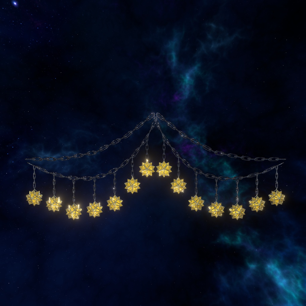 【VRChat想定】夜空インテリア(135点)