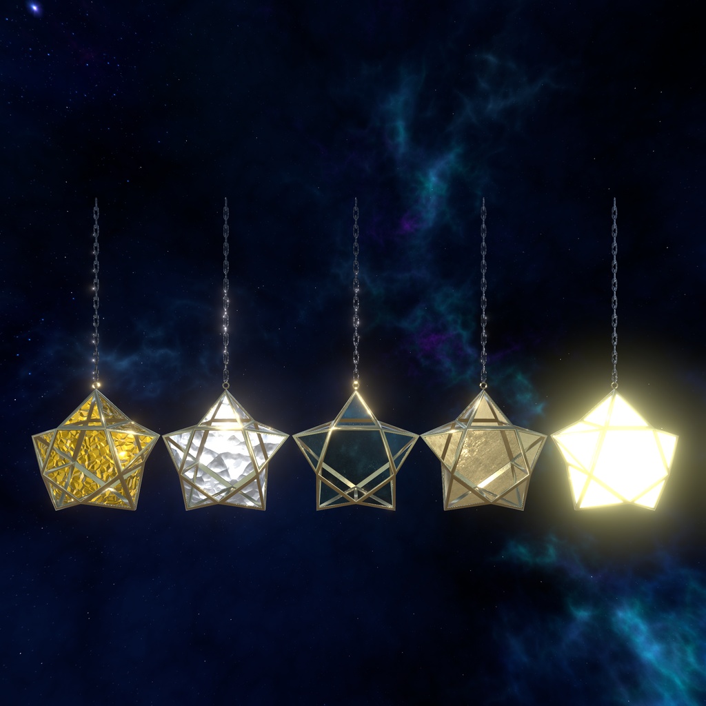 【VRChat想定】夜空インテリア(135点)