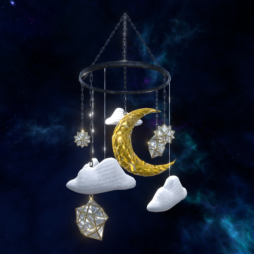 【VRChat想定】夜空インテリア(135点)