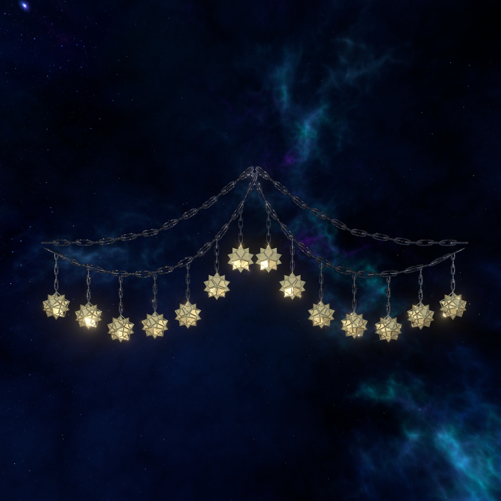 【VRChat想定】夜空インテリア(135点)