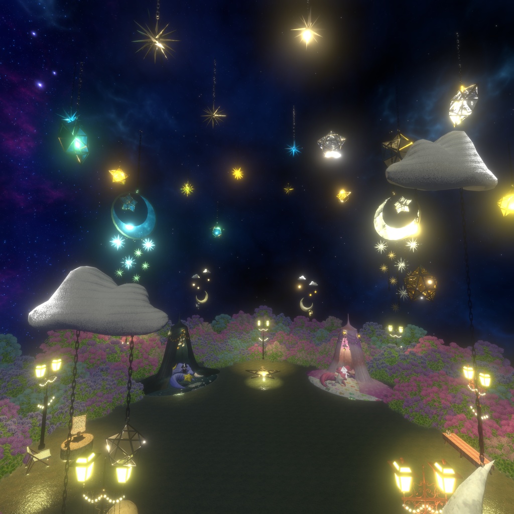 【VRChat想定】夜空インテリア(135点)