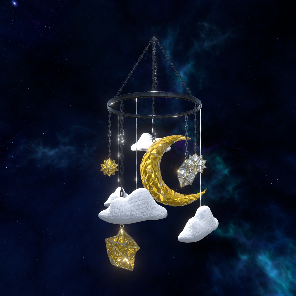 【VRChat想定】夜空インテリア(135点)