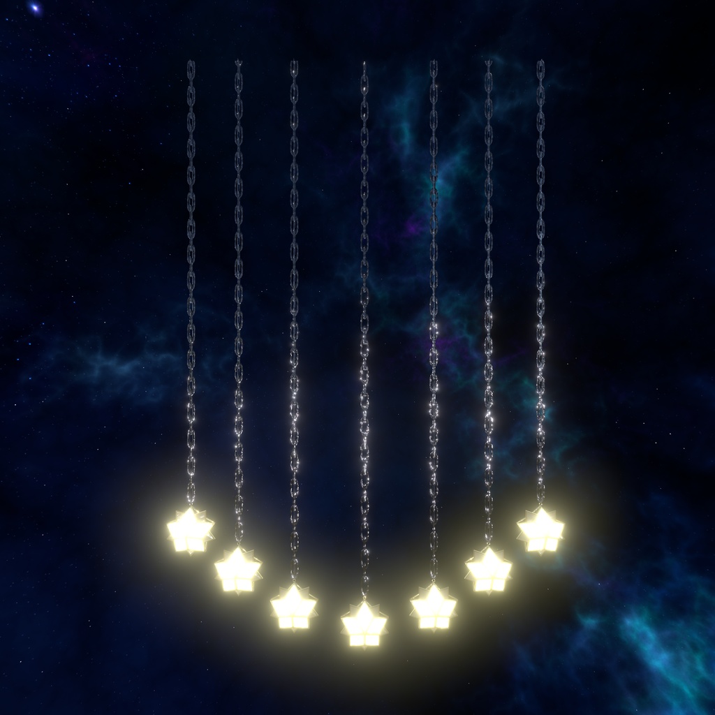 【VRChat想定】夜空インテリア(135点)