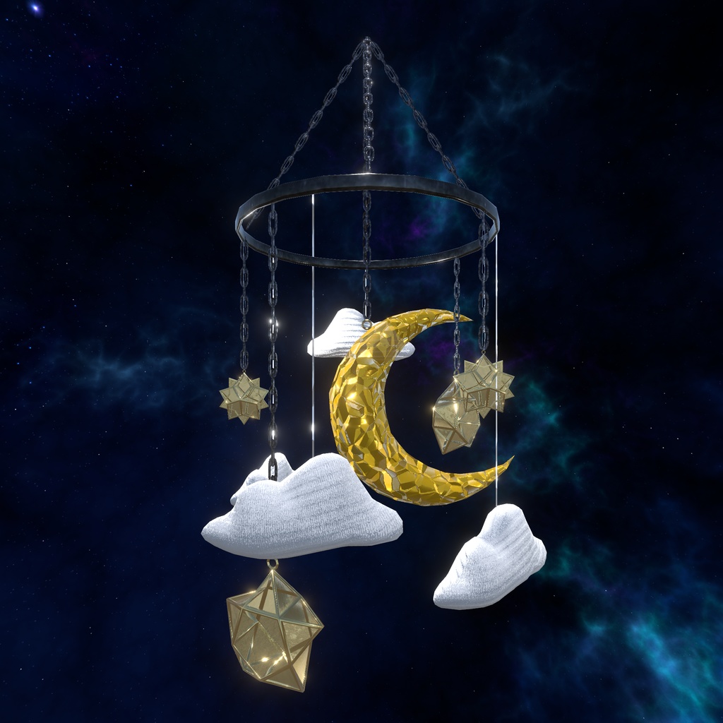 【VRChat想定】夜空インテリア(135点)