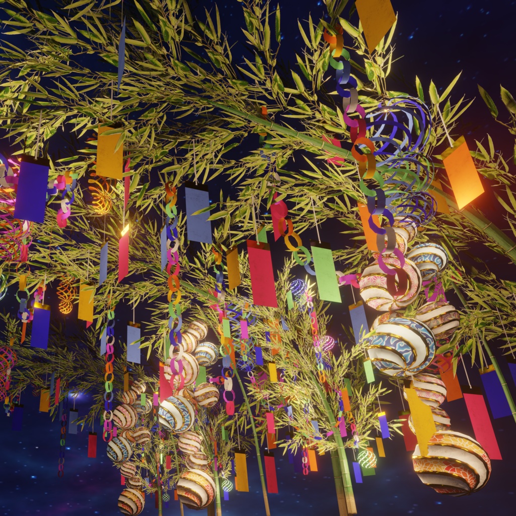 竹と七夕飾り(171点)