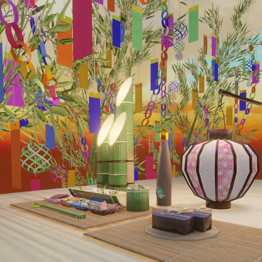 竹と七夕飾り(171点)