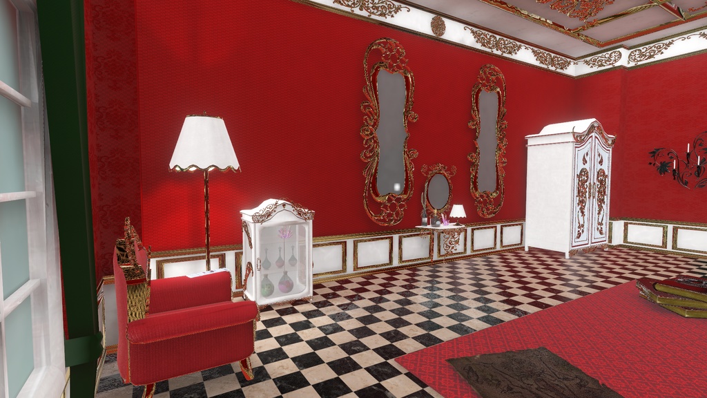 洋風な雰囲気の部屋と高級っぽい家具たち(54点)