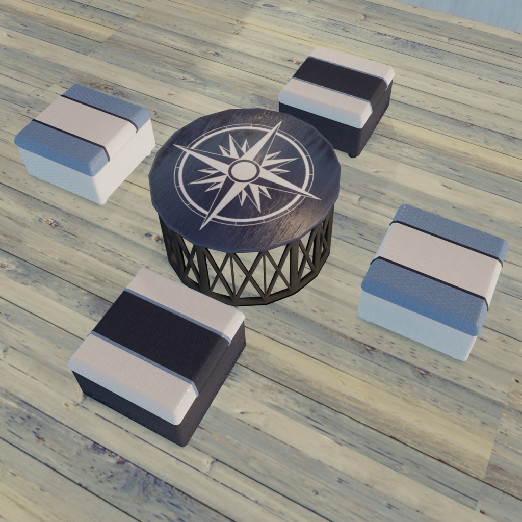 海の近くの部屋っぽいインテリア(98点)