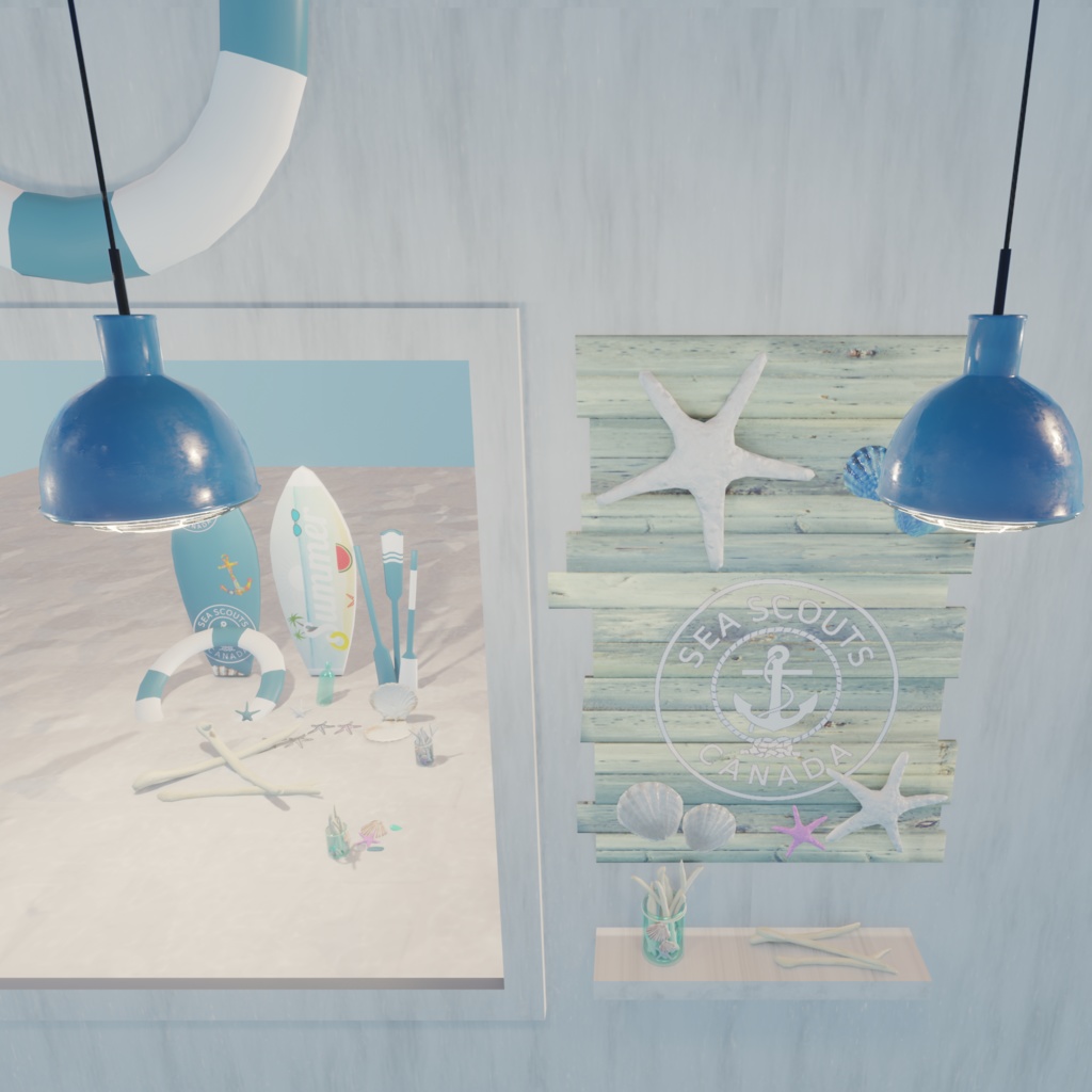 海の近くの部屋っぽいインテリア(98点)