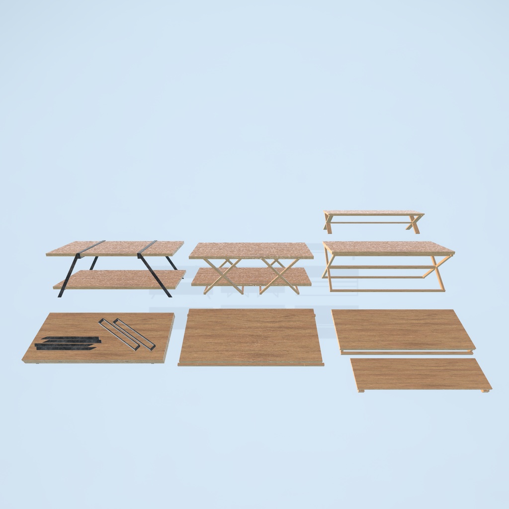 【VRChat想定】グランピング グッズ(123点)