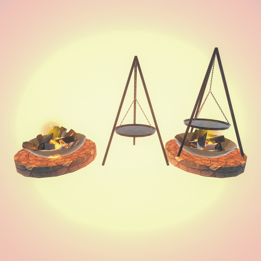 【VRChat想定】グランピング グッズ(123点)