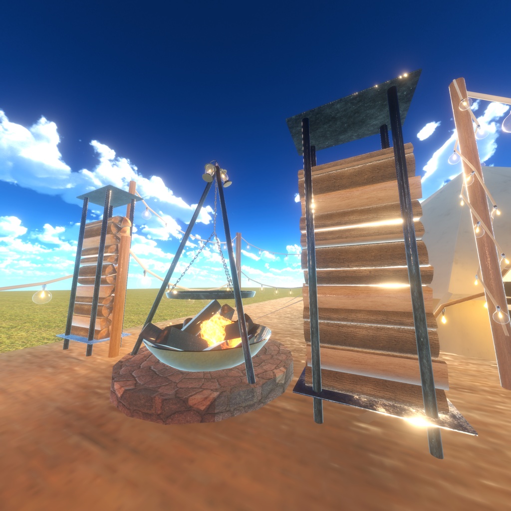 【VRChat想定】グランピング グッズ(123点)