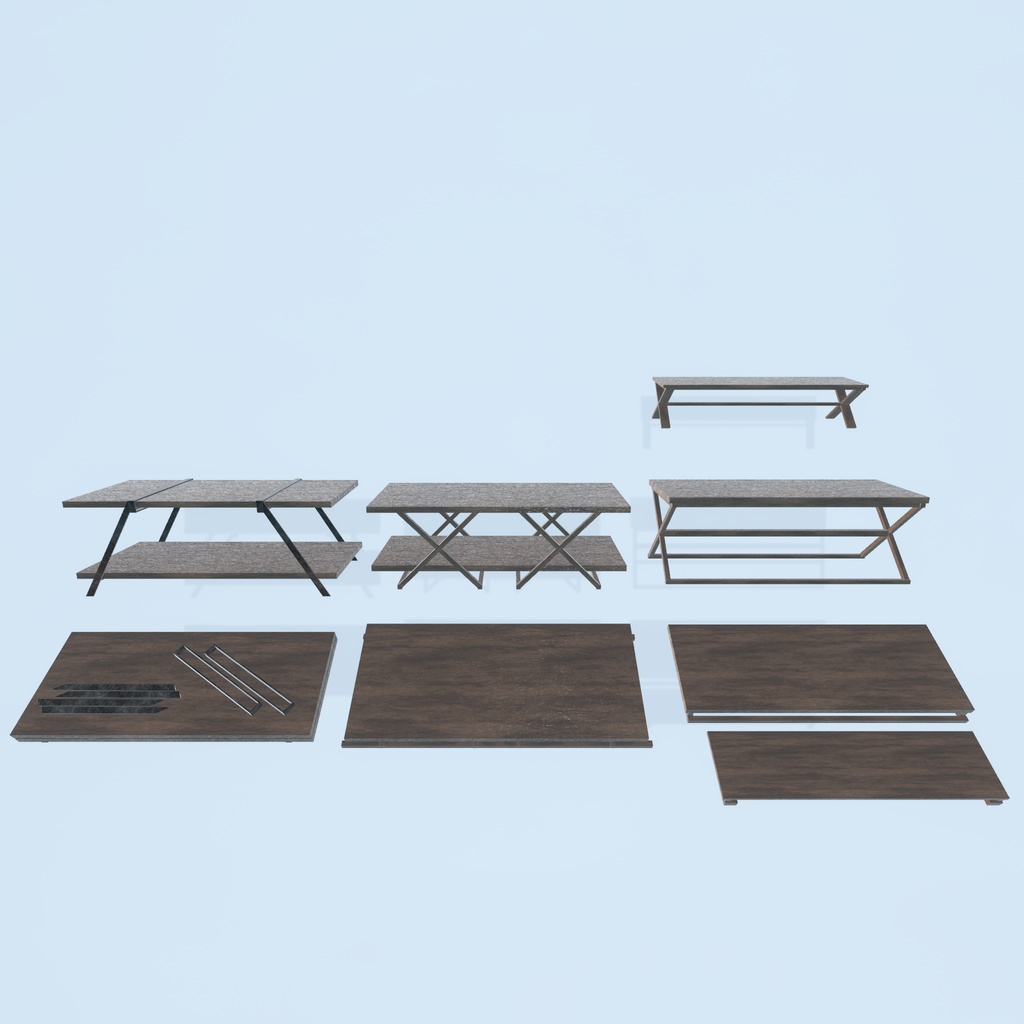 【VRChat想定】グランピング グッズ(123点)