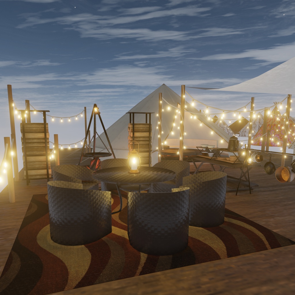 【VRChat想定】グランピング グッズ(123点)