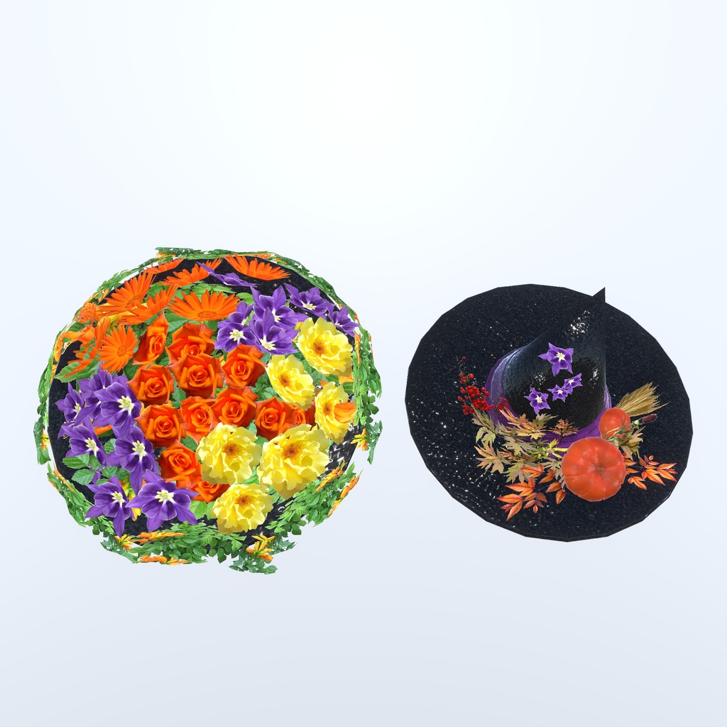 ハロウィンちっくな花かざり(43点)