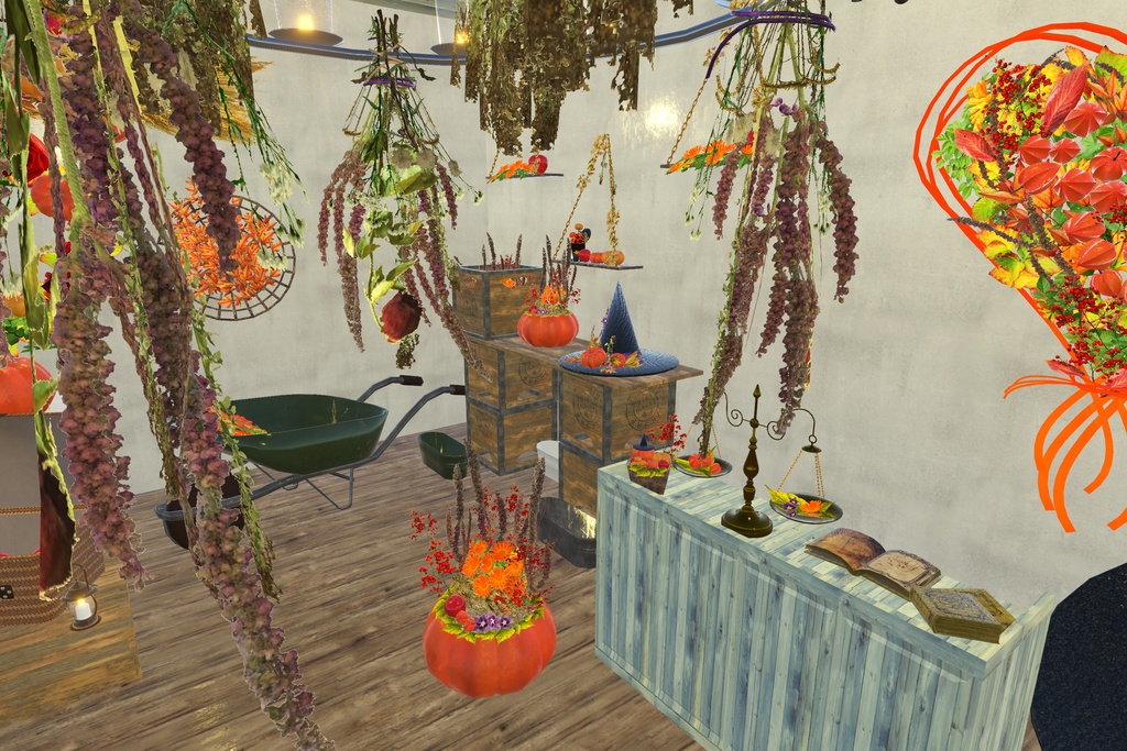 ハロウィンちっくな花かざり(43点)