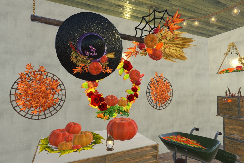 ハロウィンちっくな花かざり(43点)