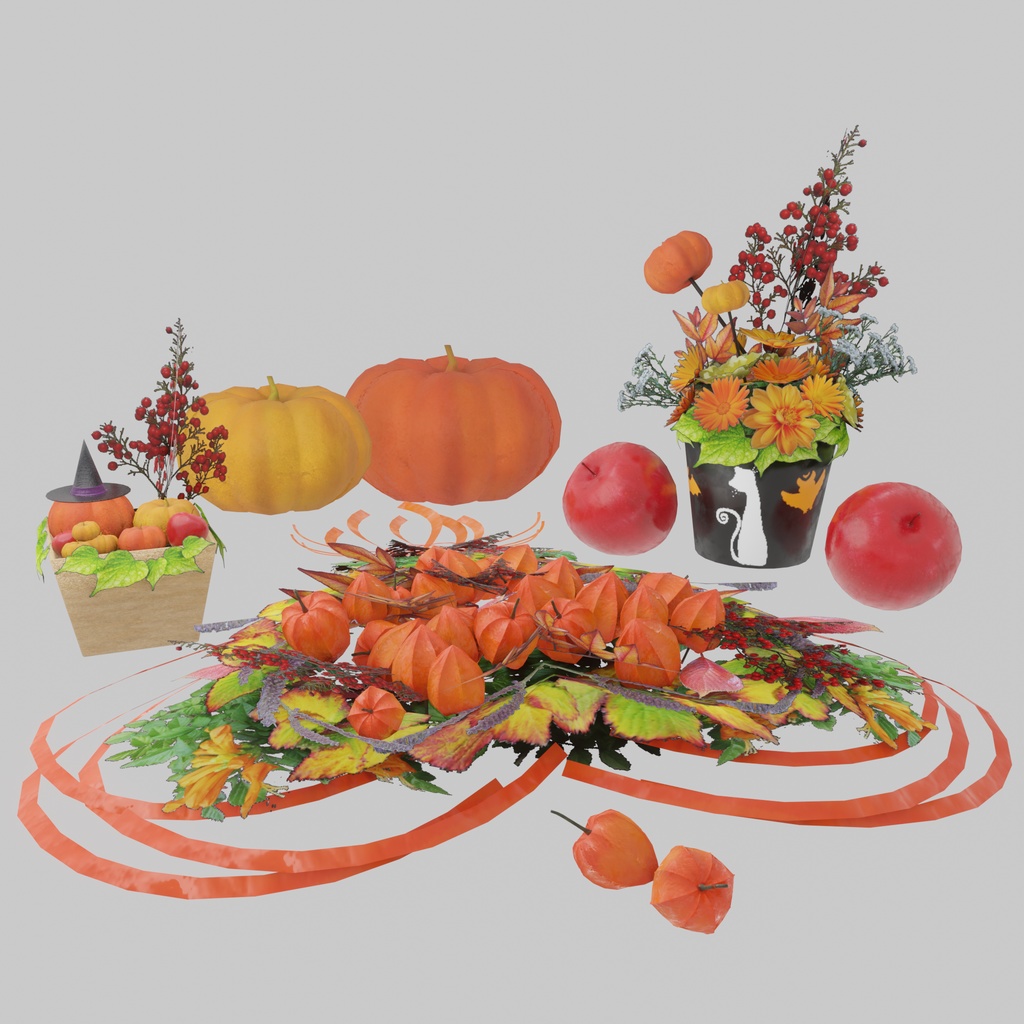 ハロウィンちっくな花かざり(43点)