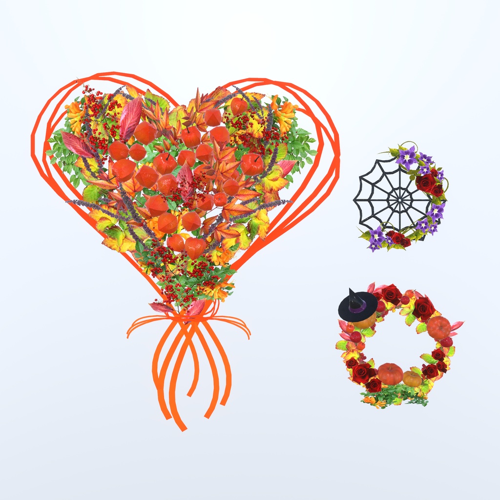 ハロウィンちっくな花かざり(43点)